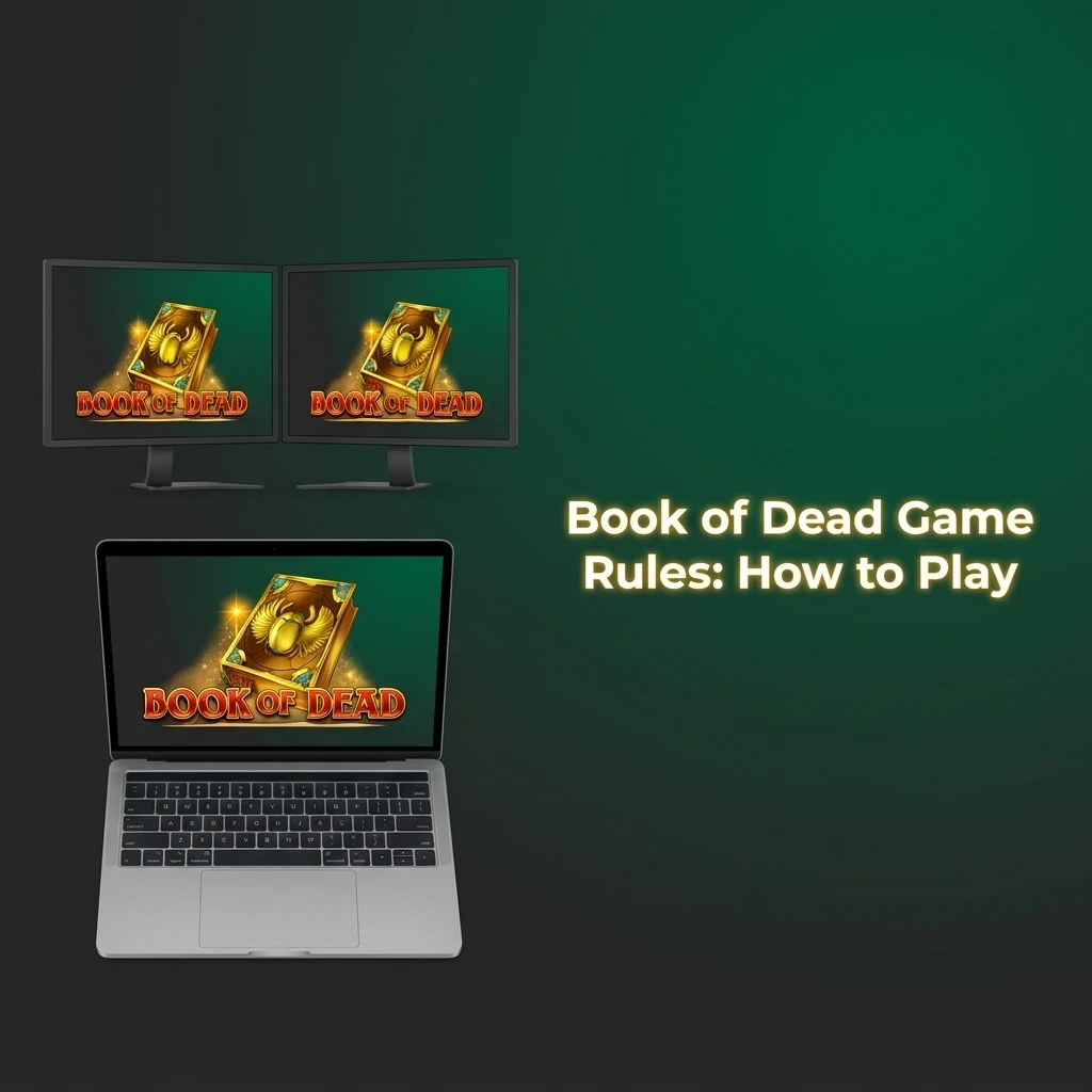 Book of Dead 5-reel slot game rules showing paylines, wild scatter symbol, free spins and expanding symbol features